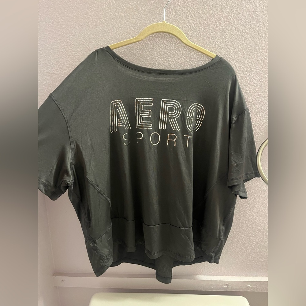 Aero Sport Dark Gray Active Wear top Pre❤️ Size 1X